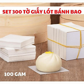 Mua GIẤY NẾN LÓT BÁNH BAO SET 300 TỜ HÌNH VUÔNG Dụng Cụ Làm Bánh KT 10X10 CM 100 GAM - GIAYBBAO100G