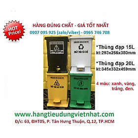 Thùng rác nhựa đạp chân 15-20L