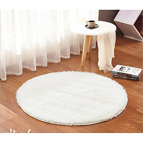 Thảm tròn trang trí phòng khách đường kính 100cm, thảm lông mềm