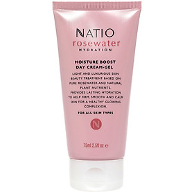 Gel Kem Cấp Ẩm Da Ban Ngày Natio Rosewater Hydration Moisture Boost Day Cream-Gel 75ml