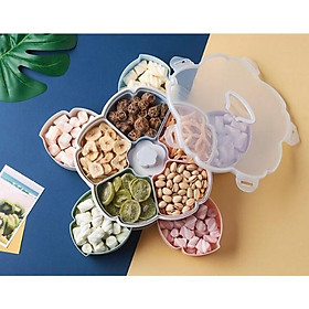 Mua Hộp Đựng Hoa Quả  Mứt  BÁnh Kẹo Có Nắp Đậy 2 Tầng 10 CÁnh Xoay 360 Độ