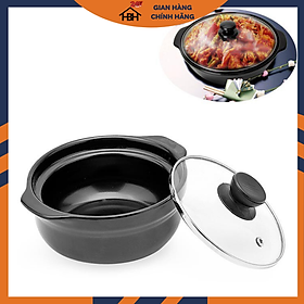 Mua Nồi Đất Kho Cá Thịt Dày Nắp Kính Giữ Nhiệt Thức Ăn Thơm Ngon ( Nhiều Kích Thước )