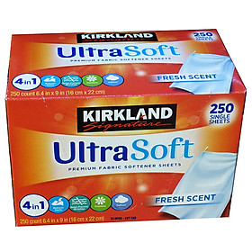 Giấy xả Kirkland Signature Ultra Soft Premium Fabric Fresh Scent - Hộp 250 tờ
