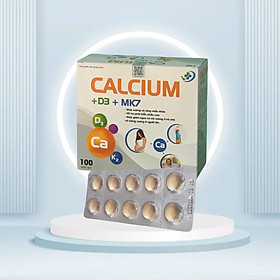 Viên uống canxi calcium d3 MK7 vinaphar 1 , Hộp 100 Viên - Bổ sung Canxi, khoáng chất cho cơ thể