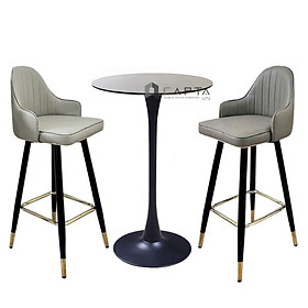Mua Bộ bàn bar cafe 2 ghế thân xoay nệm dày SL TB Tulip 2-06W / CB2160C-P Nội thất Capta