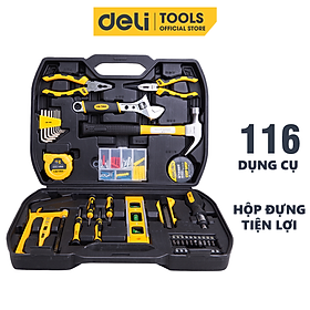Mua Bộ Dụng Cụ Sửa Chữa Đa Năng 116 Chi Tiết Deli Cao Cấp Chính Hãng - Sử Dụng Nhiều Mục Đích  An Toàn  TIện Lợi - DL5973