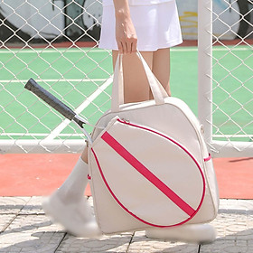 Tennis Handbag Portable Badminton Bag with Shoulder Strap Tennis Racket Bag Pink