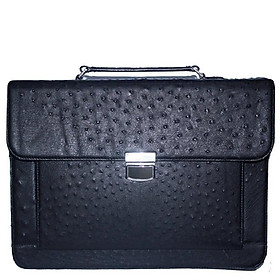 Cặp táp nam da đà điểu Huy Hoàng màu đen HP6447