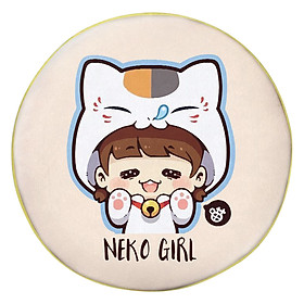 Gối tròn Cô bé mèo - GOCP159