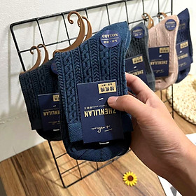 5 đôi Tất - vớ trơn cổ cao co giãn nhiều màu phối nhiều phong cách thể thao công sở cho nam