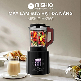 Mua Máy làm sữa đậu nành không cần lọc bã Mishio MK360 800W cối thủy tinh Borisilicate 1.75L - Hàng chính hãng