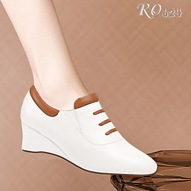 Giày nữ da lì form thể thao, mũi nhọn, đế xuồng ROSATA RO624 - 4p - HÀNG VIỆT NAM - BKSTORE