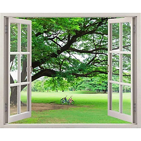 Tranh dán tường cửa sổ 3D VTC cảnh đẹp thiên nhiên VT0159
