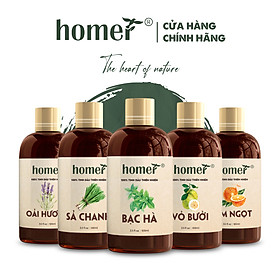 Tinh Dầu Thơm Phòng Đuổi Muỗi 100ML HOMER Sả Chanh/ Quế/ Oải hương/ Bưởi/ Cam/ Hoa Lài/ Quýt/ Tràm Huế/ Hoa Hồng/ Lavender/ Ngọc Lan Tây/ Tràm Trà/ Sả Java/ Trà Xanh/ Cà Phê/ Chanh