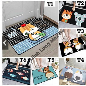 Mua THẢM LAU CHÂN 3D CHỐNG TRƠN TRƯỢT SIÊU THẤM NHÀ TẮM   NHÀ BẾP 40x60CM NGẪU NHIÊN MẪU