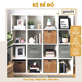 Kệ Sách, Kệ Để Đồ Tổ Ong Đa Tầng 2 Màu Phong Cách Tối Giản, Phủ Melamin Chống Xước, Dễ Lắp Đặt Và Vệ Sinh Thương Hiệu Gosashi KTO