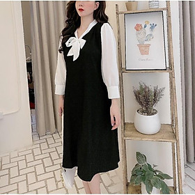 Đầm suông công sở vạt xéo cách điệu  B7403