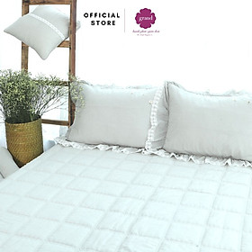 Mua Vỏ gối thiết kế hoa văn thêu Grand - Ghi