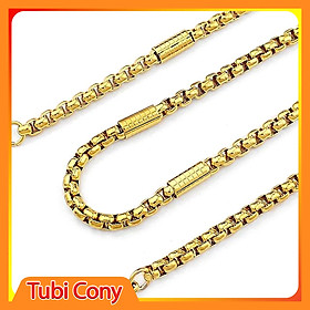 Dây chuyền nam kiểu cong mạ vàng 24k