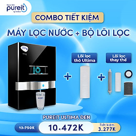 [COMBO TIẾT KIỆM] Máy Lọc Nước Pureit Ultima Đen và Lõi lọc thô, Bộ lọc thay thế Pureit Ultima 1 (GKK1) - Hàng chính hãng