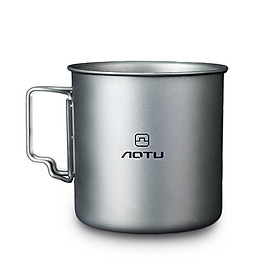 AOTU Titanium Pot Singles Layer Pure Titanium Water Cup Outdoor Portable Camping Mug Camping Titanium Cup