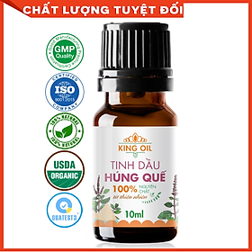 Tinh dầu Húng Quế (Basil Essential Oil) nguyên chất từ thiên nhiên, xông phòng, khử mùi, thơm phòng, đuổi muỗi - KingOil