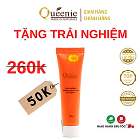 Kem chống nắng Queenie dưỡng trắng, bảo vệ da hoàn hảo 20ml