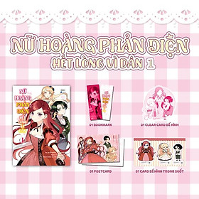 Sách - Nữ Hoàng Phản Diện Hết Lòng Vì Dân - Tập 1 - Tặng Kèm Bookmark + Postcard + Clear Card Bế Hình + Card Bế Hình Chibi Trong Suốt