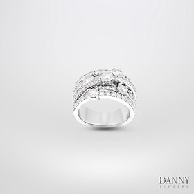 Nhẫn Nữ Danny Jewelry Bạc 925 Đính Đá CZ Xi Rhodium/Vàng hồng N0073