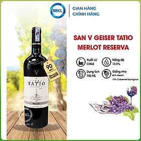 Rượu Vang Đỏ San Vicente Geiser Tatio Reserva Merlot 750ml 13% - Chile - Hàng Chính Hãng