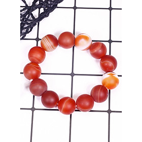 Vòng tay phong thủy đá mã não đỏ nhám mệnh hỏa, thổ - Ngọc Quý Gemstones