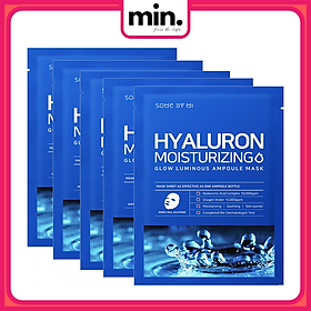 Combo 5 Mặt Nạ Giấy Bổ Sung Dưỡng Chất Dưỡng Ẩm, Cấp Nước Some By Mi Hyaluron Moisturizing Mask Sheet 25ml x5