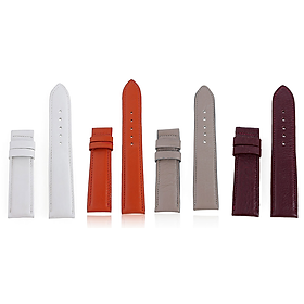 HJ8133-34-35-36 - Dây đồng hồ Huy Hoàng da bò size 22, 24, 26 màu trắng, cam, kem, tím nhạt