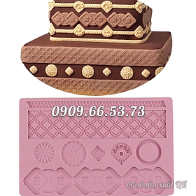 Khuôn làm viền bánh, rau câu, fondant silicon viền mắc xích - Mã số 1157