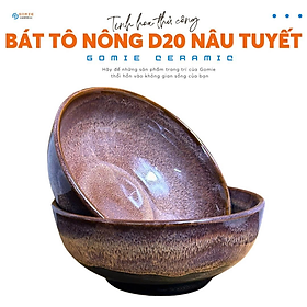 Bát Tô Nông D20 Gốm sứ G GOMIE CERAMIC men chảy hỏa biến sapphire - Bát Tô Tuyệt Đẹp - Gốm Sứ Cao Cấp Bát Tràng