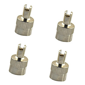 4 Pieces Motorcyle Car Slotted Head Valve Stem Caps with Core Remover Tool