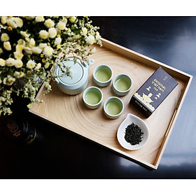 Khay trà tre KTTC01 SACHS TEA 1773 sang trọng cao cấp lịch sự (tặng kèm 1 loại trà hữu cơ)
