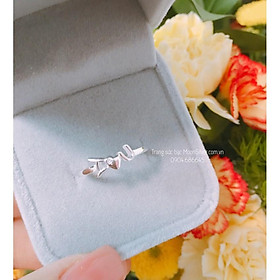 Nhẫn bạc chữ I love u