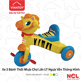 Xe 3 bánh Nhựa Chợ Lớn L7 hình Con Bò - Con Heo - Con Hổ - Ngựa Vằn - Con Hươu