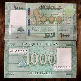 Mua Tiền giấy Liban 1000 livres với chỉ kim 3D và bóng chìm cây đặc biệt ở Liban