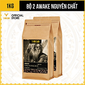 1KG Bộ 2 Cà Phê Bột Toro Awake Nguyên Chất 100% 500GR Gói TORO FARM