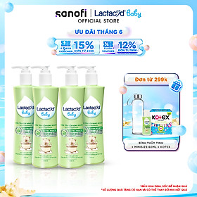 Bộ 4 chai Sữa Tắm Gội Trẻ Em Lactacyd Baby Extra Milky Làm Sạch Dịu Nhẹ và Dưỡng Ẩm Vượt Trội 500ml/chai