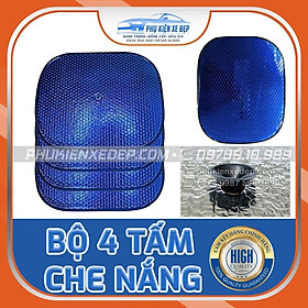 Hình ảnh Review Combo 4 tấm che nắng cửa bên ô tô, che nắng bạc phản quang - núm hút chân không