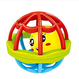 Infant Rattle Ball Teether Grasping Activity Toy Bendy Ball with Holes