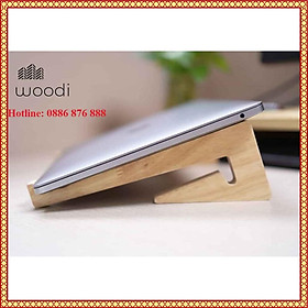 Mua Đế kê tản nhiệt K1 ️ cho laptop  macbook bằng gỗ loại 1 tầng bền rẻ đẹp (Loại 1 tầng)