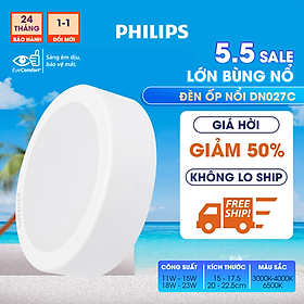 Mua Bộ Đèn Philips LED Ốp Trần tròn lắp nổi DN027C- Công suất (11W  15W  18W  23W)