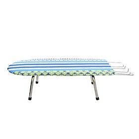 Bàn Để Ủi Quần Áo Kiểu Ngồi Lót Nhựa 30 x 80 cm, Có Gía Đỡ, 4 Chân Xếp Gấp Gọn (Giao Họa Tiết Ngẫu Nhiên)