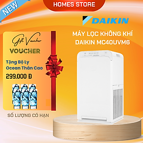 Mua Máy Lọc Không Khí DAIKIN MC40UVM6 Công nghệ Streamer 3C Lõi Lọc Tuổi Thọ Lên Đến 10 Năm  Diệt Khuẩn Và Lọc Sạch 99 97% Bụi Bẩn Diện Tích Sử Dụng 30 m2  Công Suất 23W - Hàng Chính Hãng