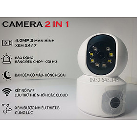 Camera Yoosee WiFi 2 Mắt Siêu Nét - Xem 2 Màn Hình Cùng Lúc - Hàng Chính Hãng - YS2304 - Camera kèm thẻ 64G