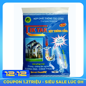 Bột Thông Cống Hợp Chất TIK-TAK 100g CỰC MẠNH Phòng Chống Tắc Nghẽn